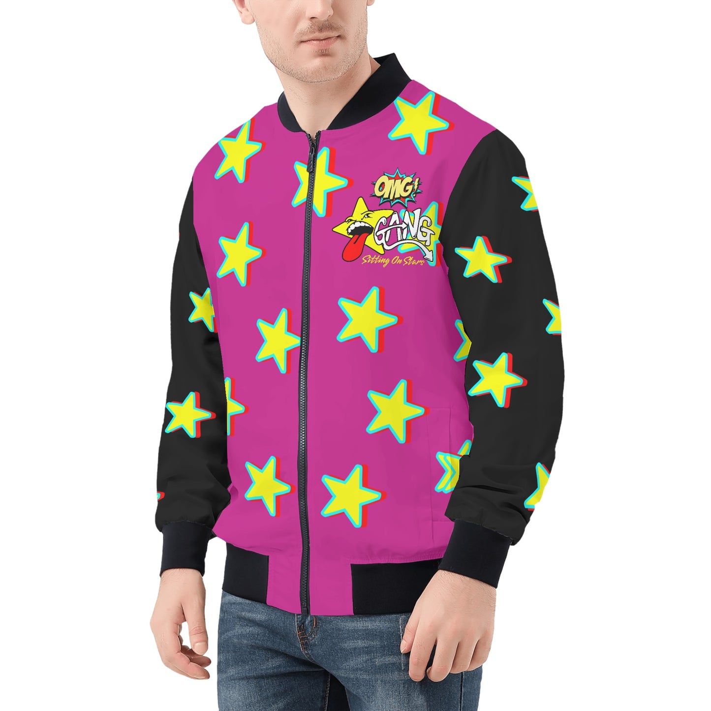 Star Gang Mens Purple Zip Up Jacket