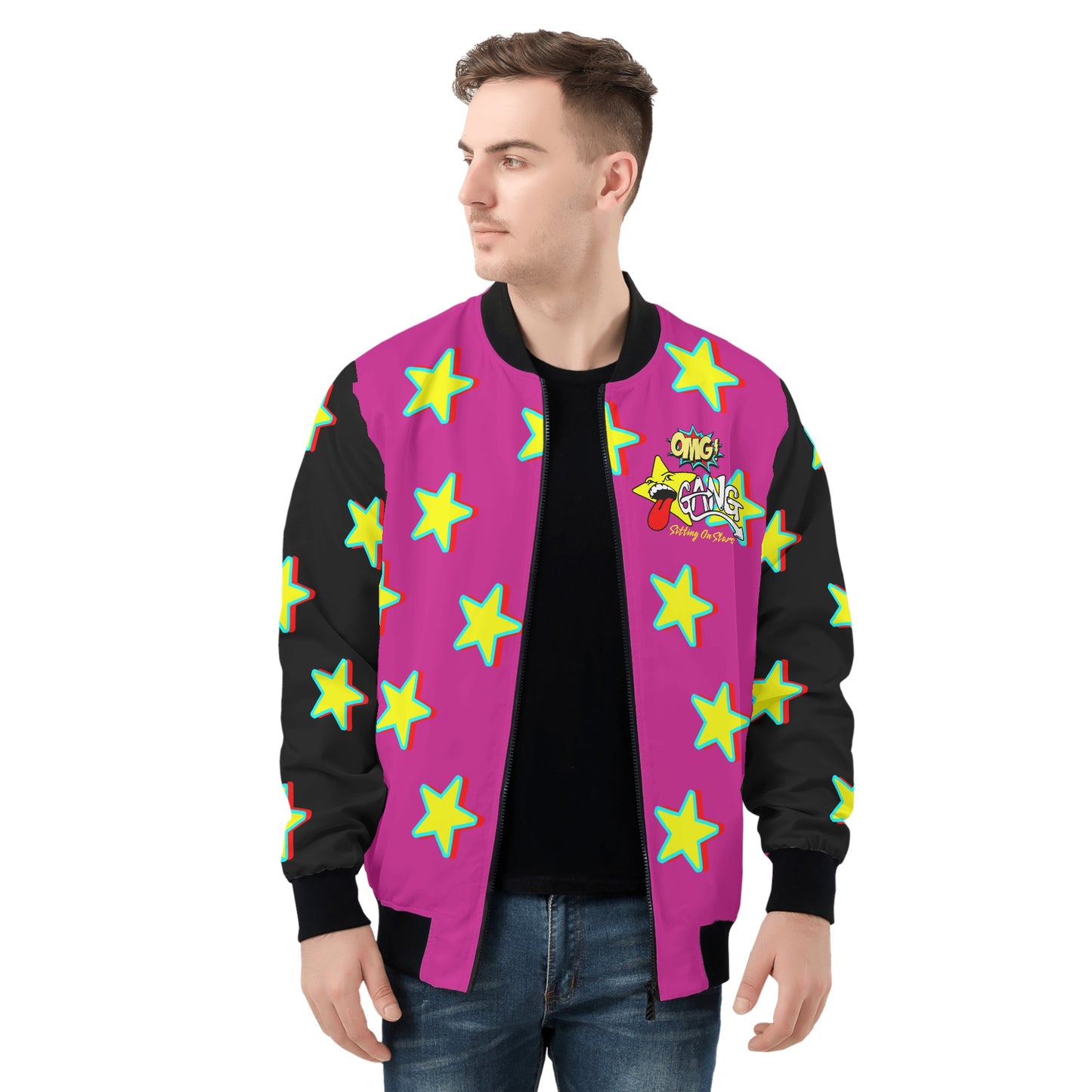 Star Gang Mens Purple Zip Up Jacket