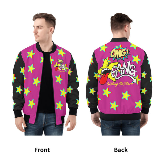 Star Gang Mens Purple Zip Up Jacket