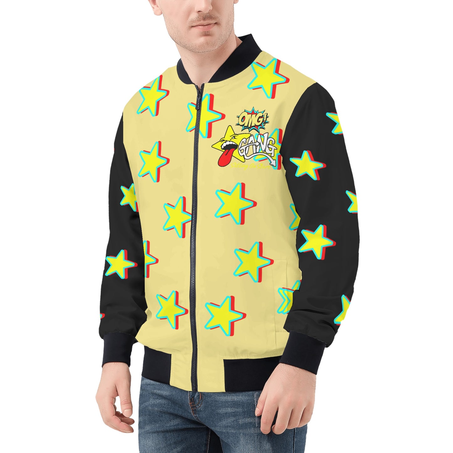 Star Gang Mens Tan Zip Up Jacket