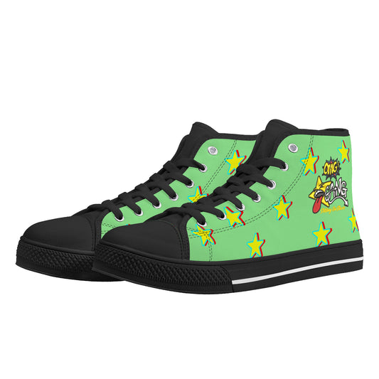 Star Gang Mens Mint Green Embroidered High Top Star Kicks