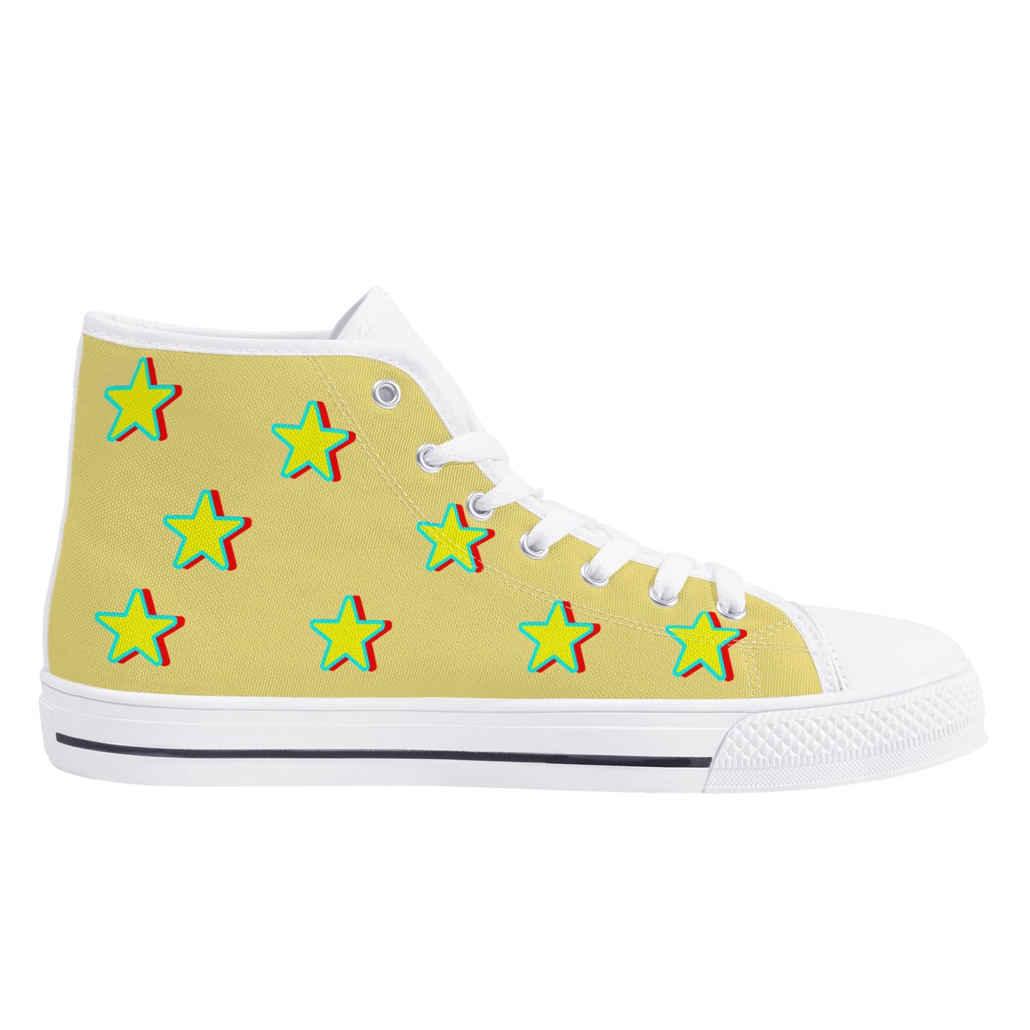 Star Gang Mens Tan Embroidered High Top Star Kicks