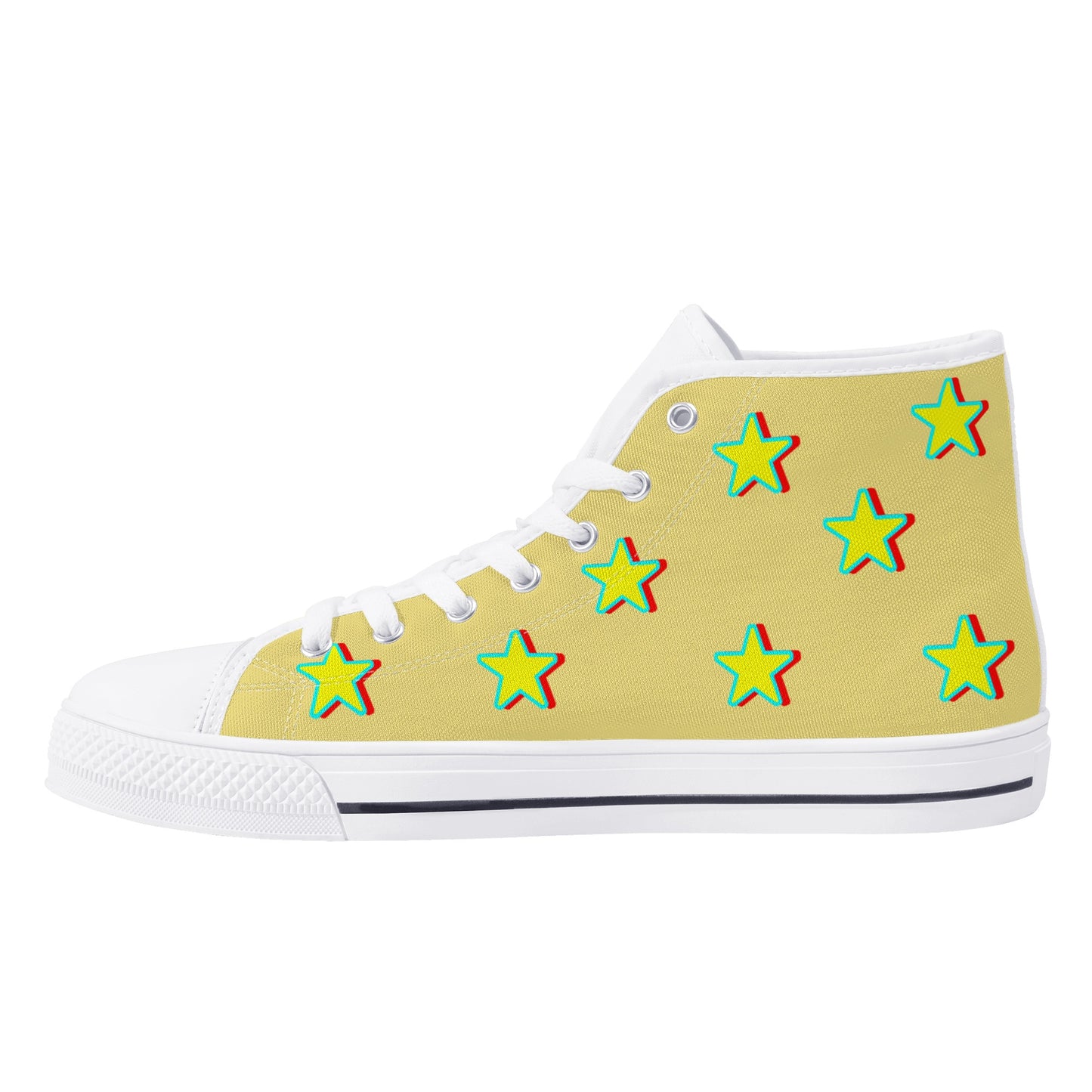 Star Gang Mens Tan Embroidered High Top Star Kicks