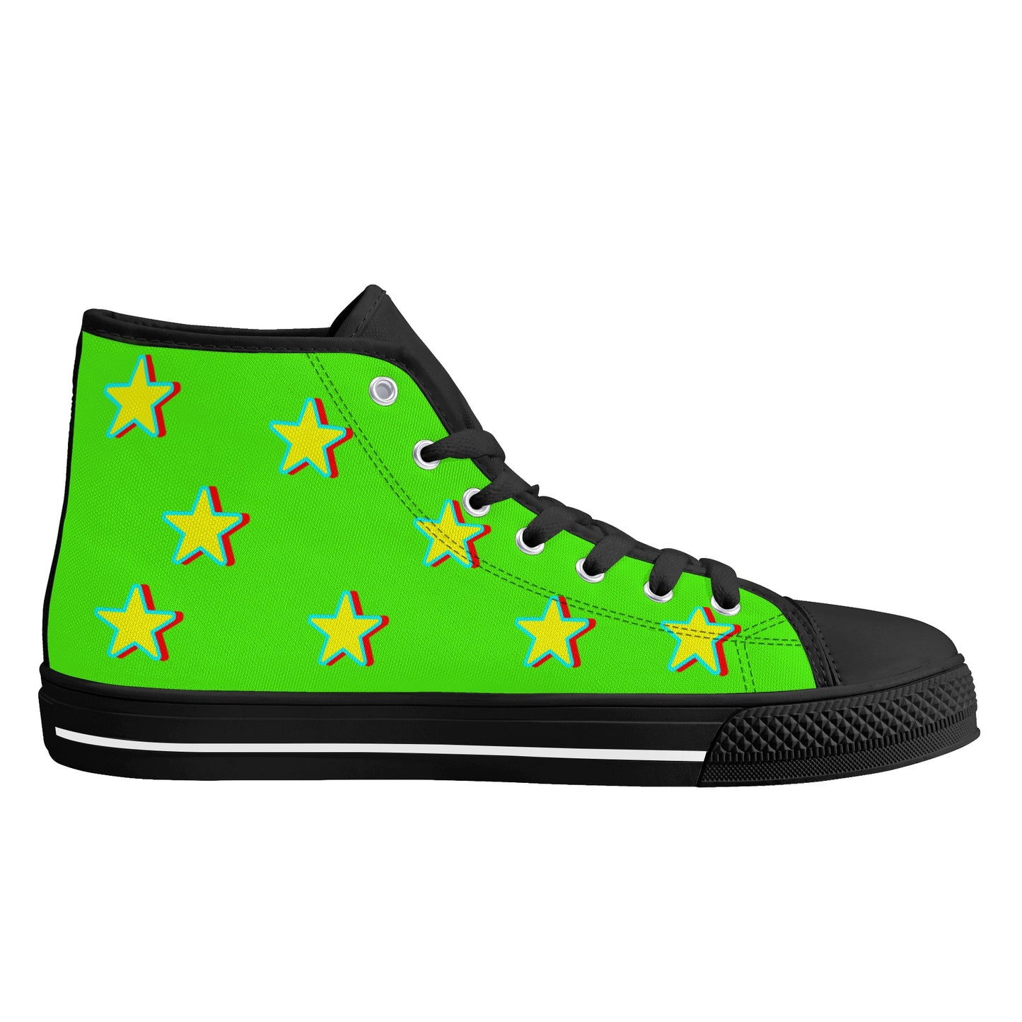 Star Gang Mens Goo Green Embroidered High Top Star Kicks