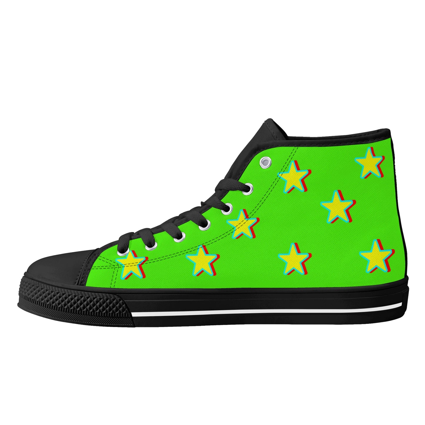 Star Gang Mens Goo Green Embroidered High Top Star Kicks