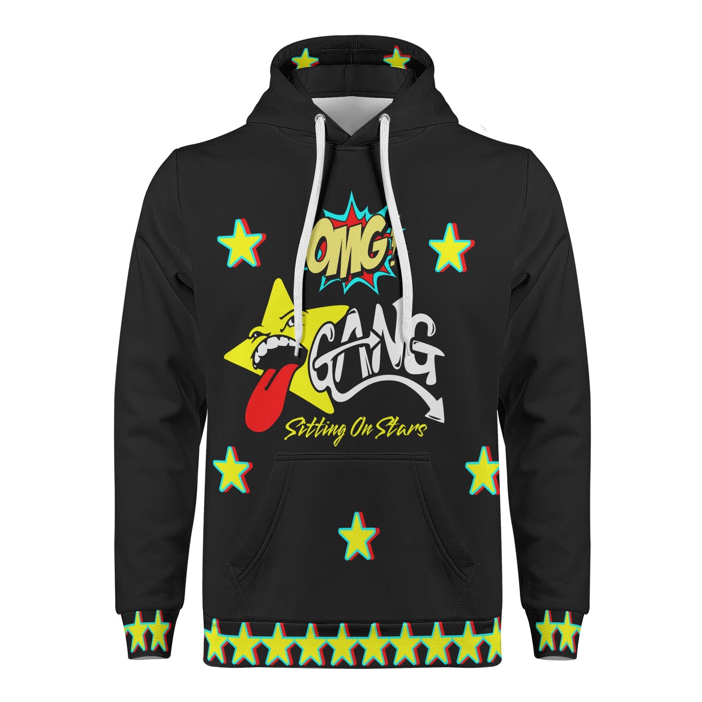 Star Gang Mens Black Hoodie