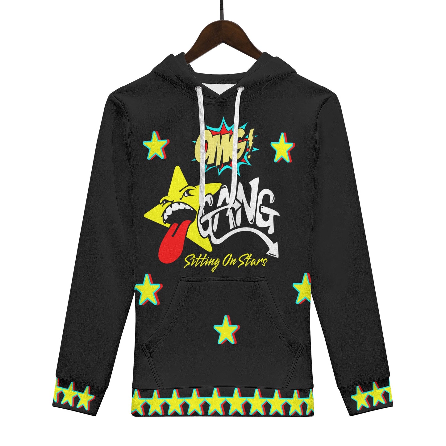 Star Gang Mens Black Hoodie