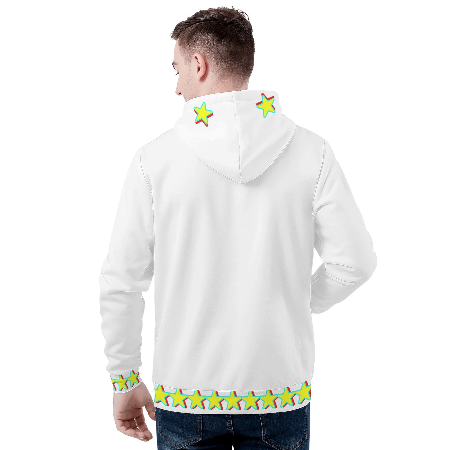 Star Gang Mens White Hoodie