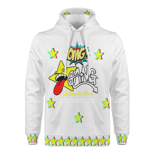 Star Gang Mens White Hoodie