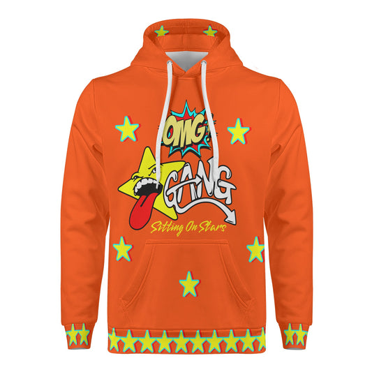 Star Gang Mens Dark Orange Hoodie