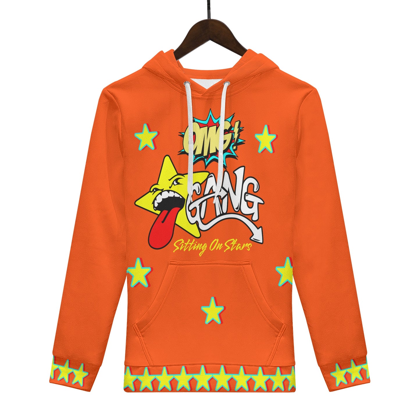 Star Gang Mens Dark Orange Hoodie