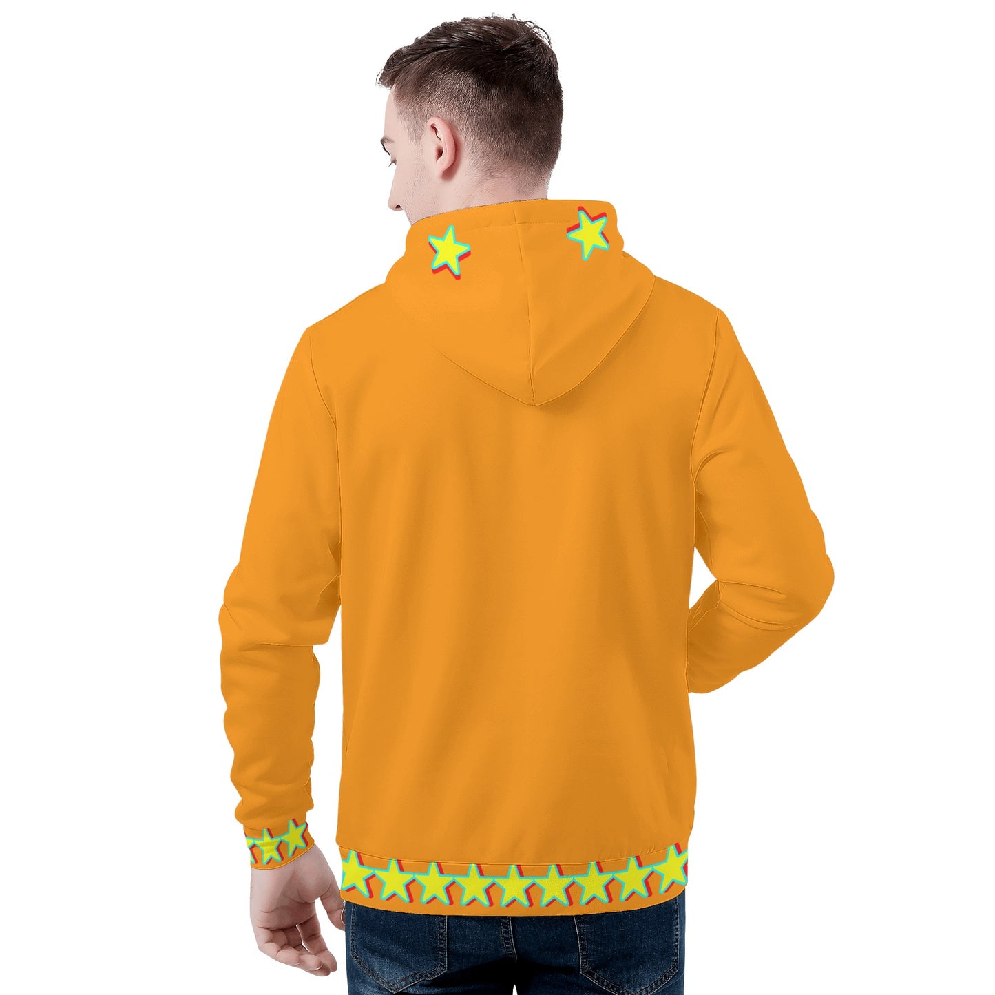 Star Gang Mens Orange Hoodie