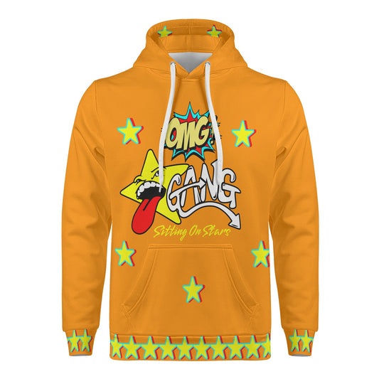 Star Gang Mens Orange Hoodie