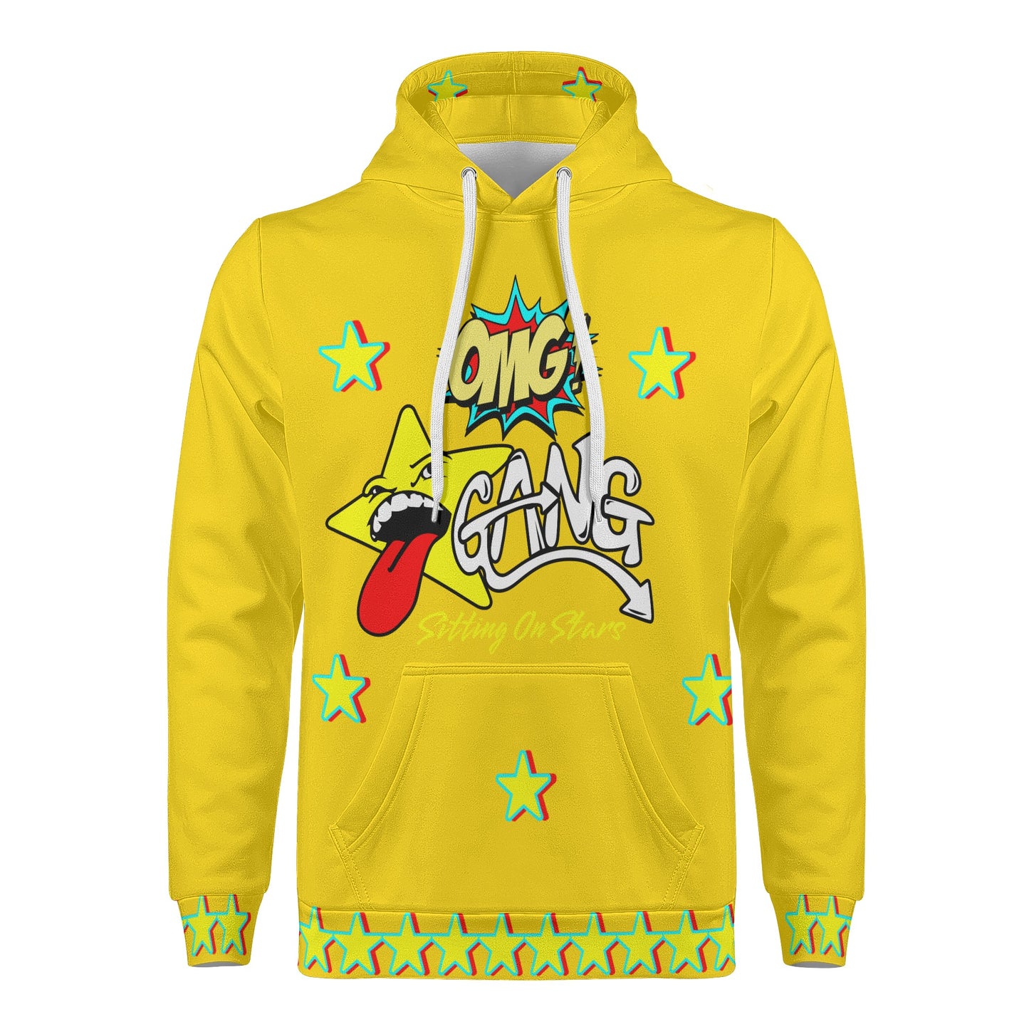 Star Gang Mens Gold Hoodie