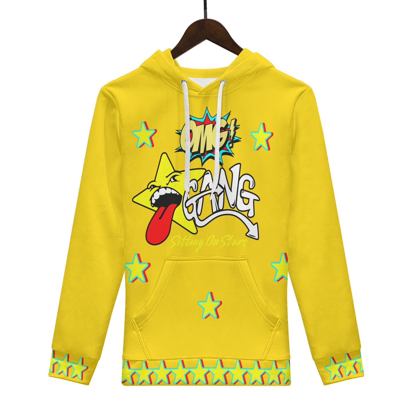 Star Gang Mens Gold Hoodie