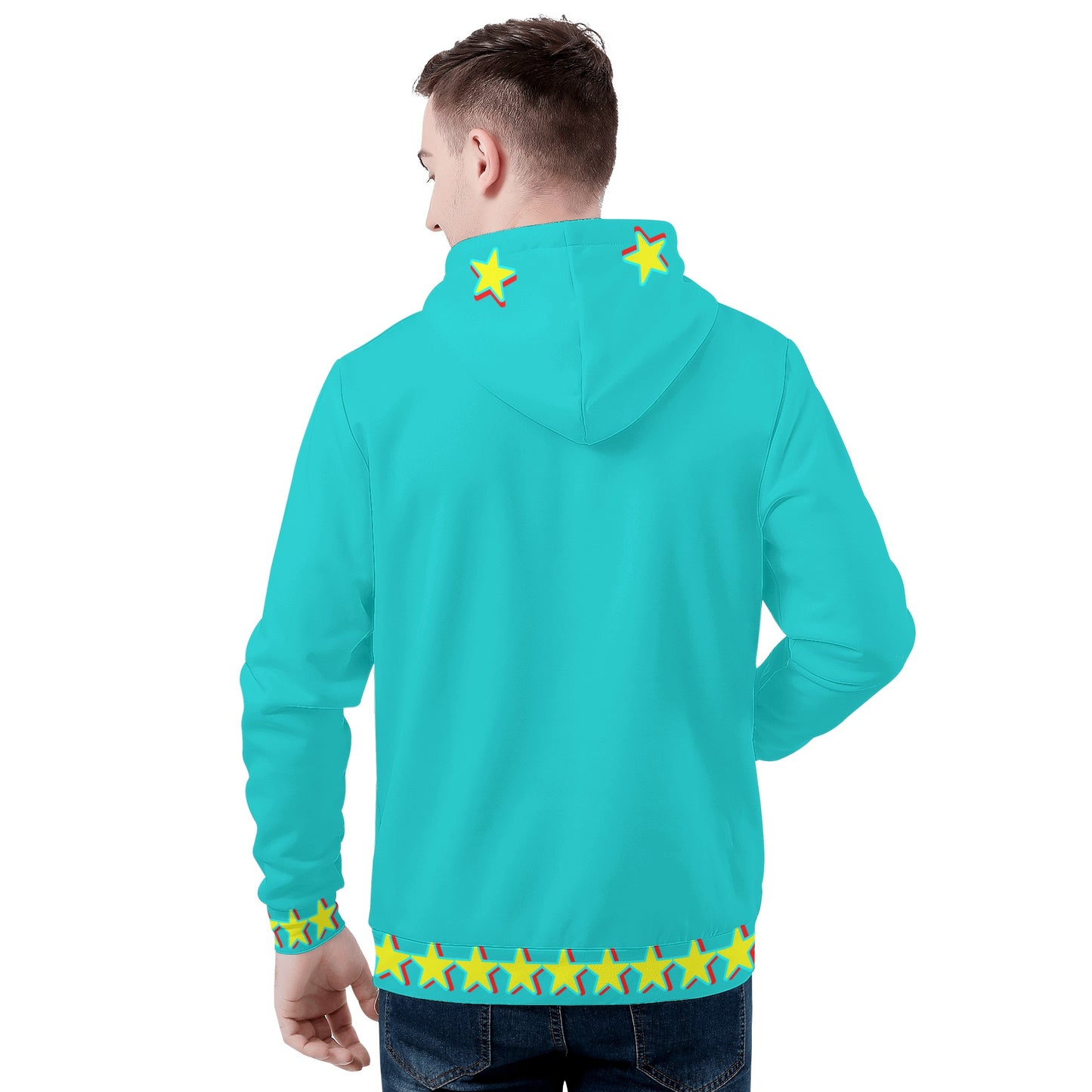 Star Gang Mens Turquoise Hoodie