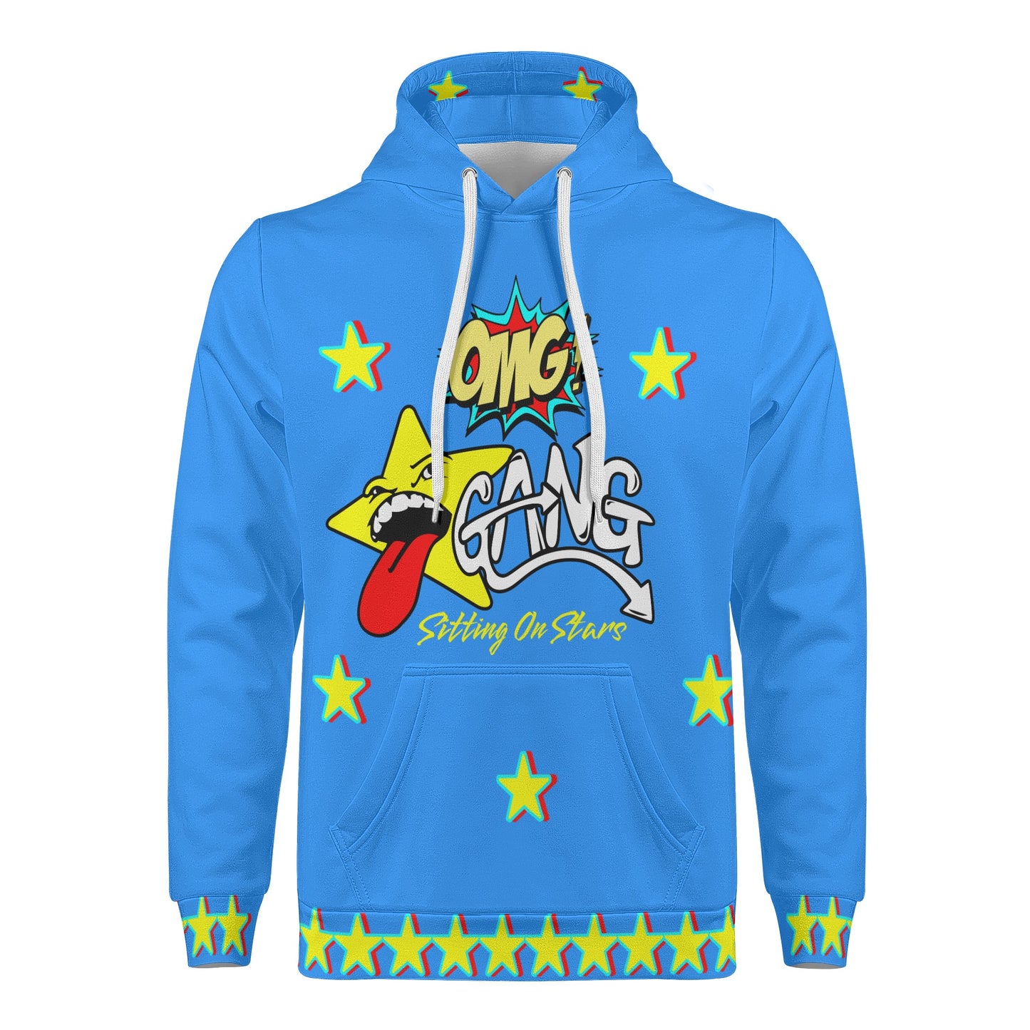 Star Gang Mens Blue Hoodie