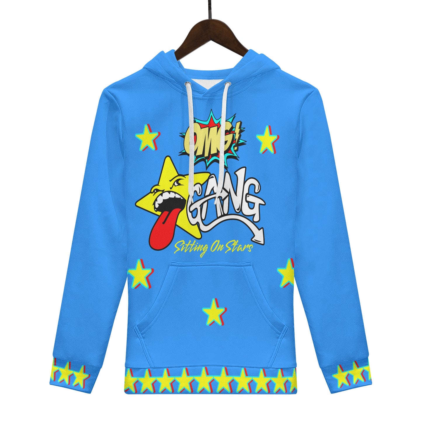 Star Gang Mens Blue Hoodie