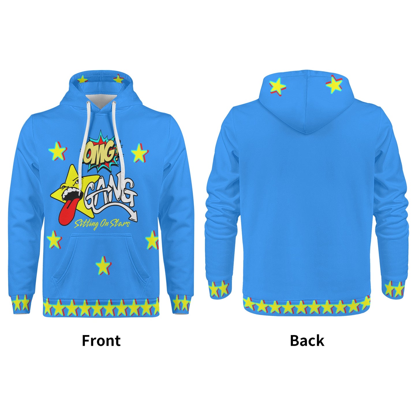 Star Gang Mens Blue Hoodie