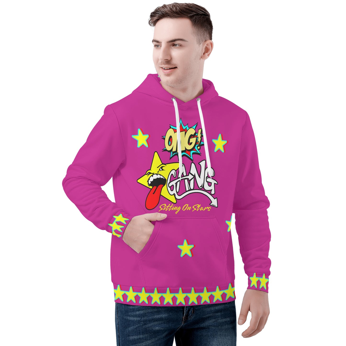 Star Gang Mens Purple Hoodie