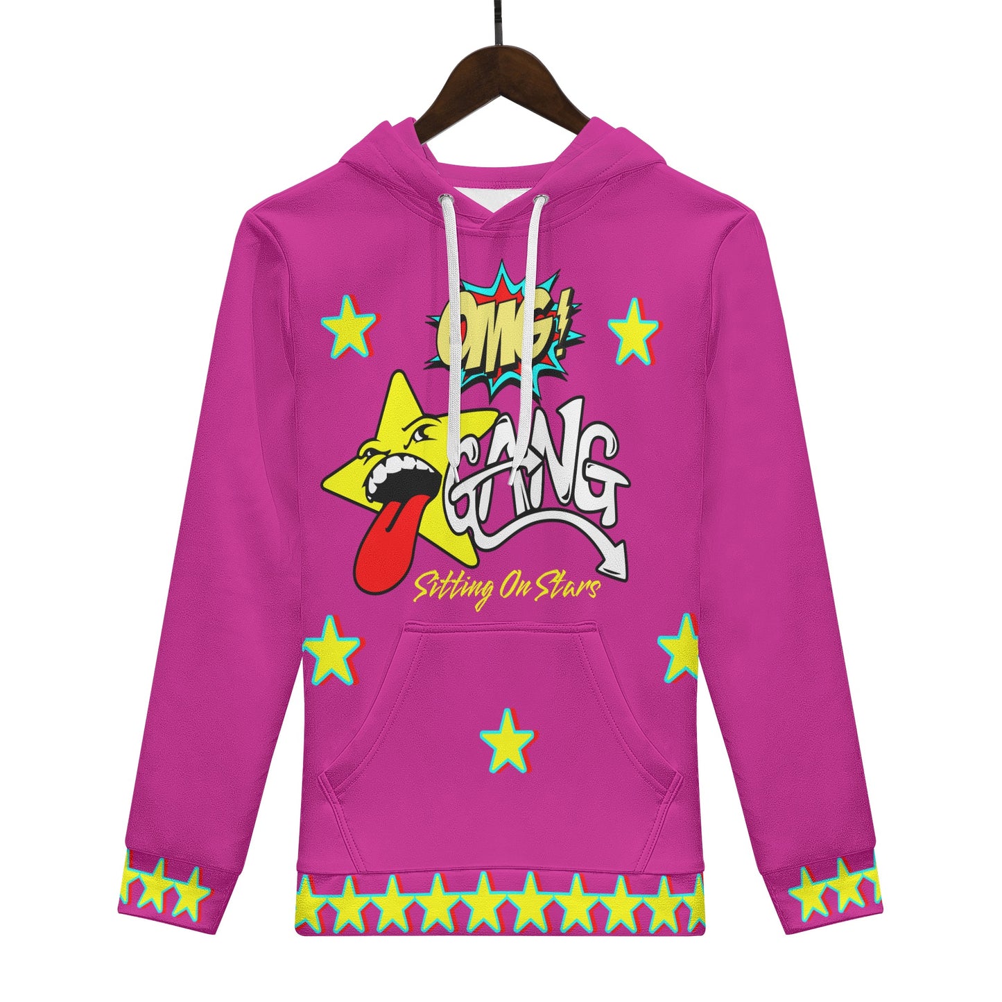 Star Gang Mens Purple Hoodie