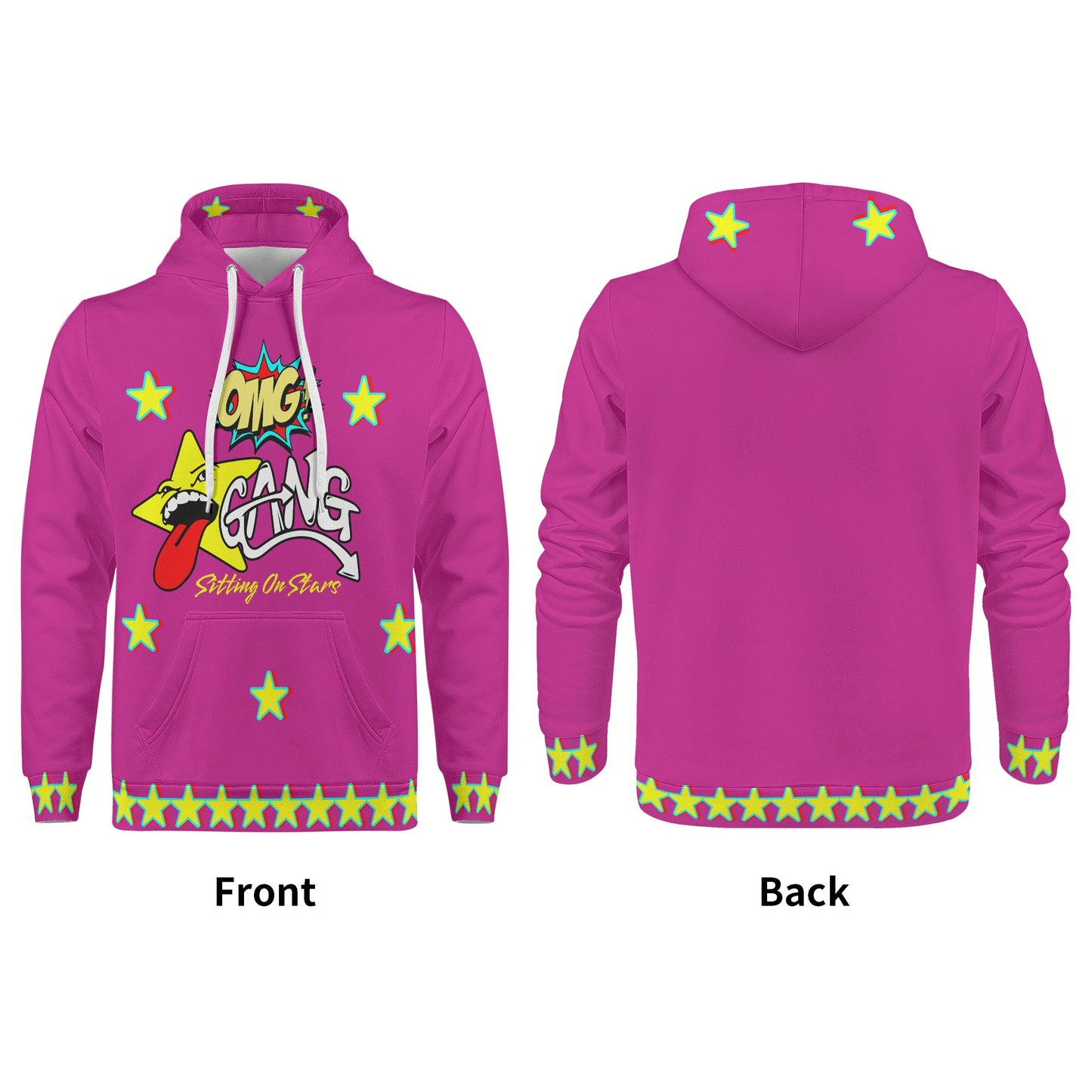 Star Gang Mens Purple Hoodie