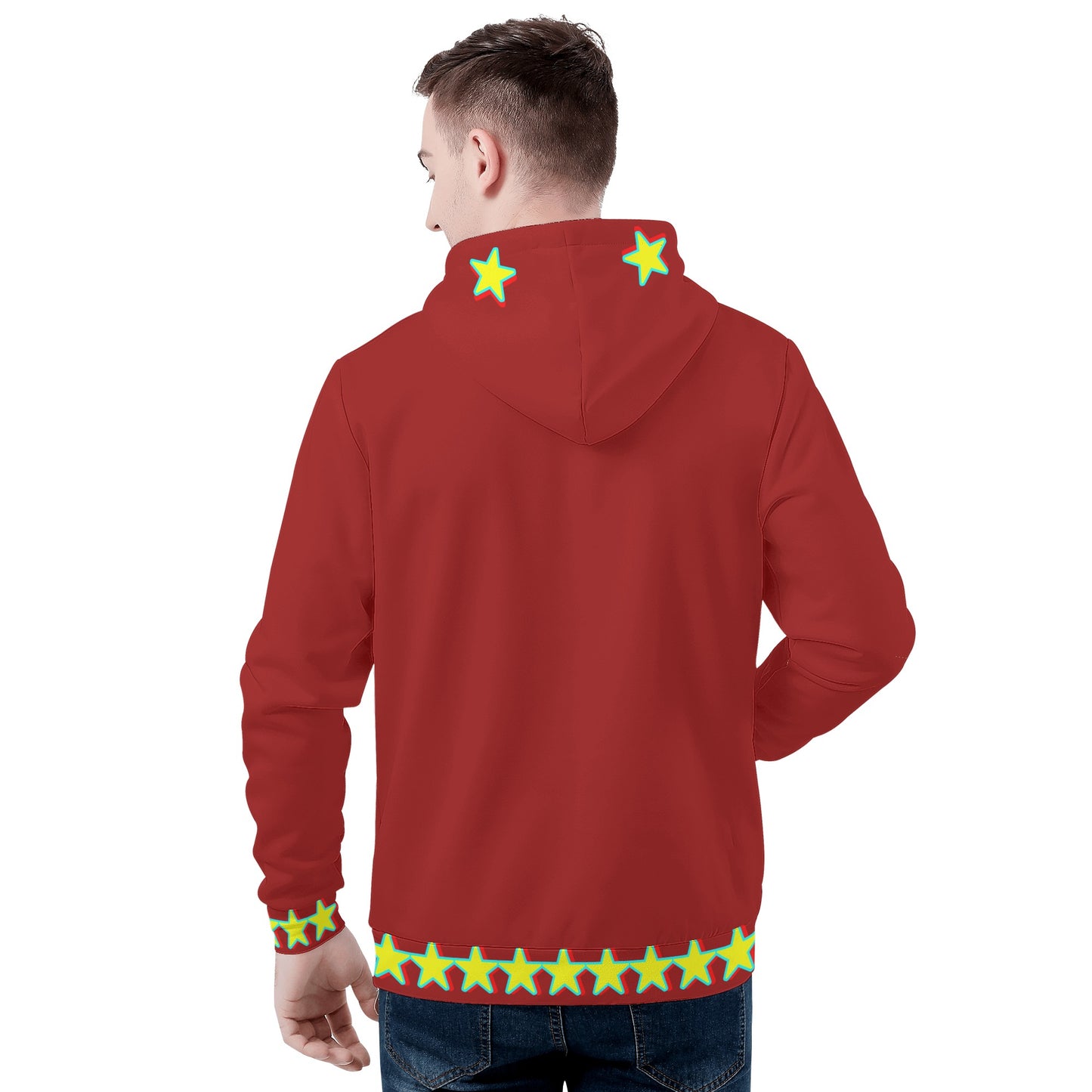 Star Gang Mens Maroon Hoodie