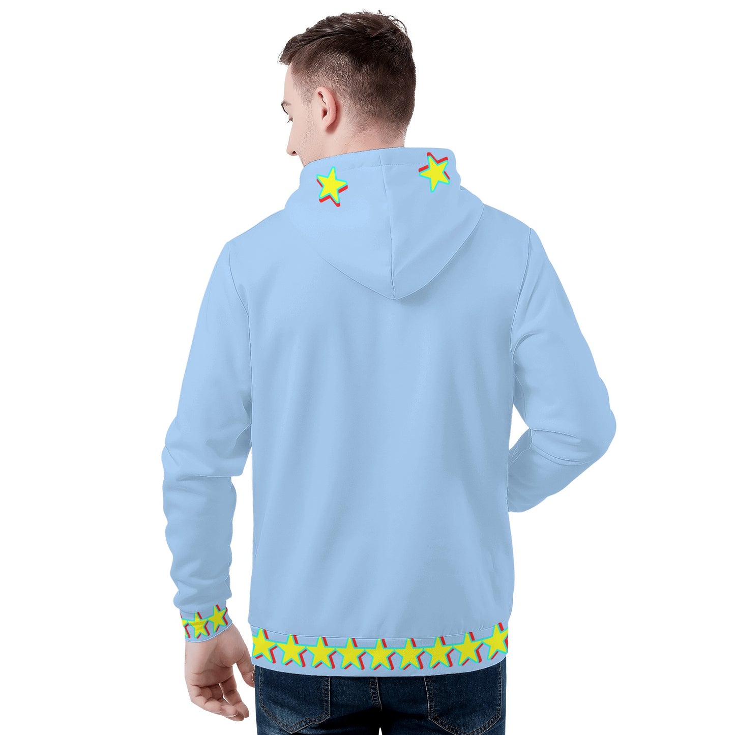 Star Gang Mens Sky Blue Hoodie