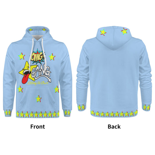 Star Gang Mens Sky Blue Hoodie