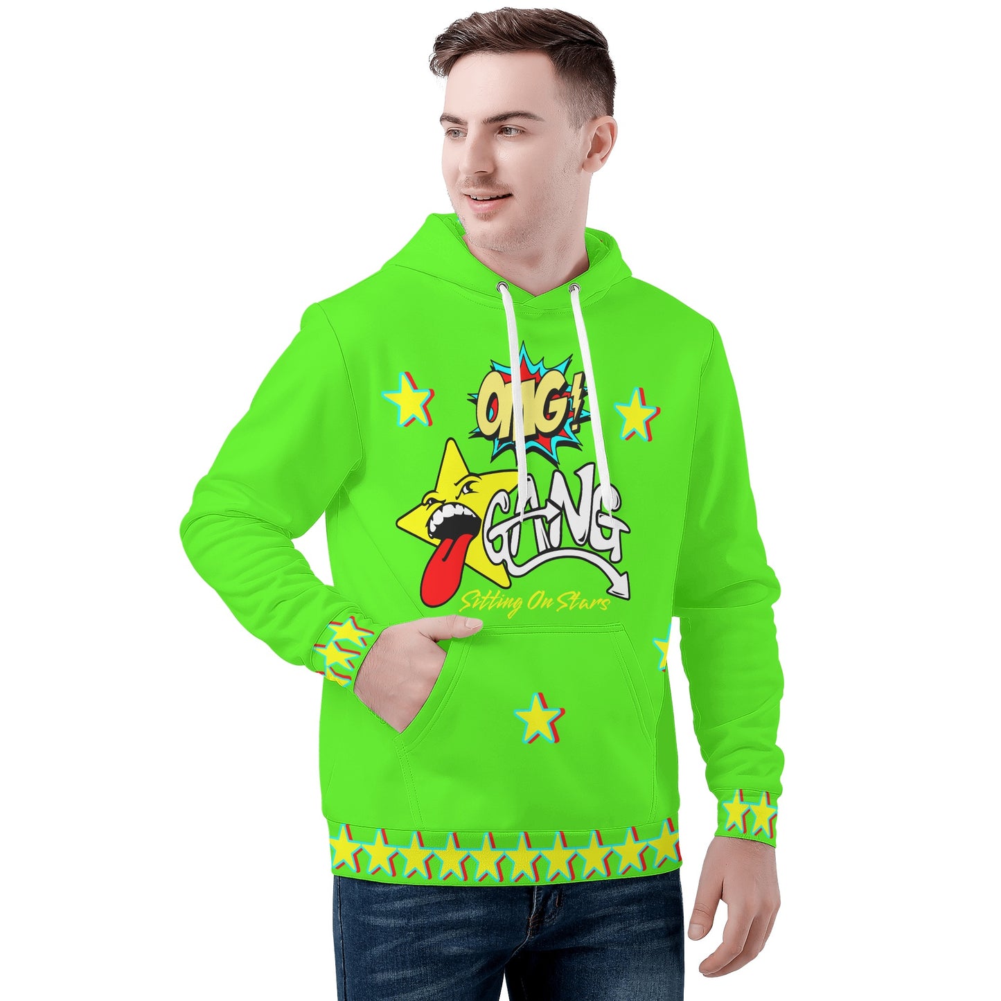 Star Gang Mens Goo Green Hoodie