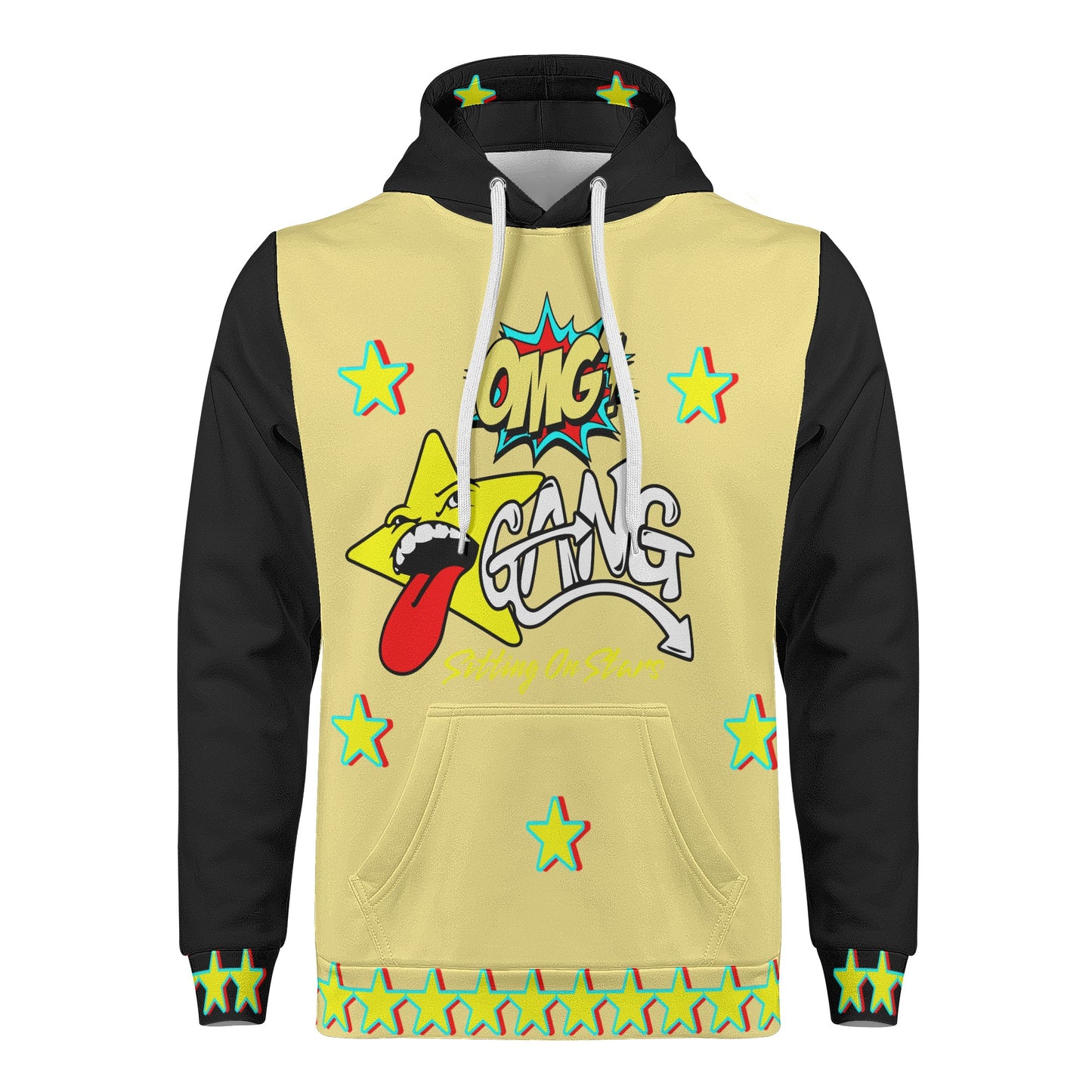 Star Gang Mens Tan/Black Hoodie