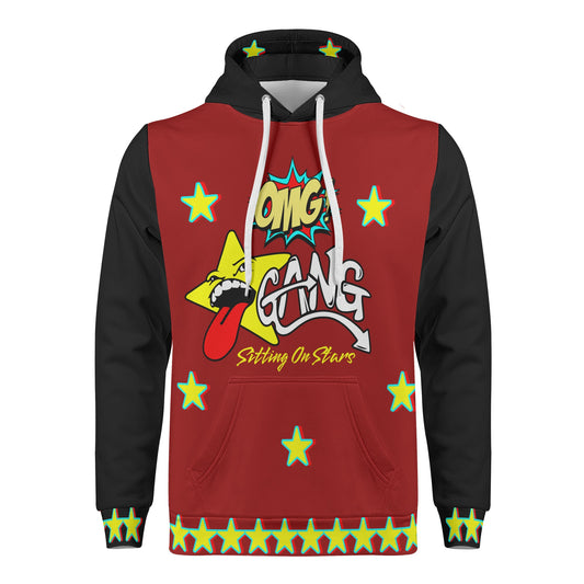 Star Gang Mens Maroon/Black Hoodie