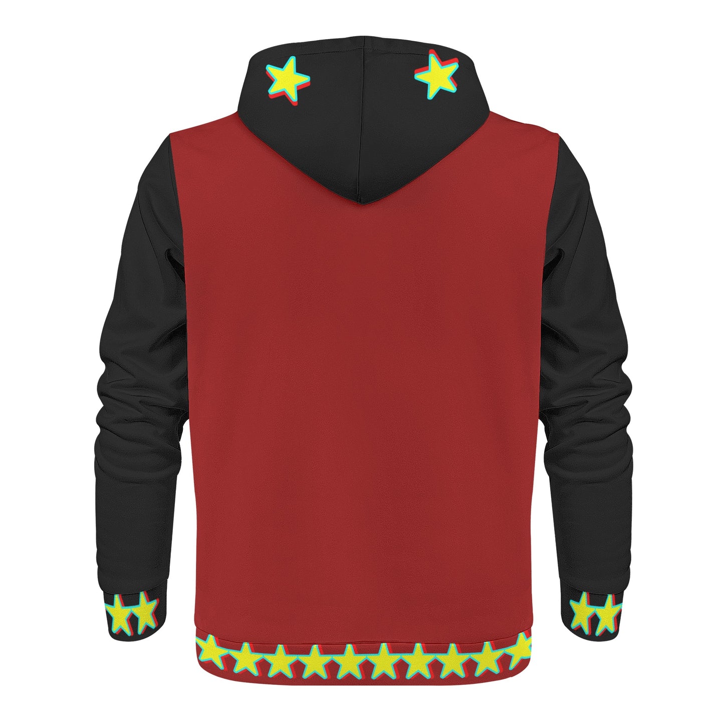 Star Gang Mens Maroon/Black Hoodie