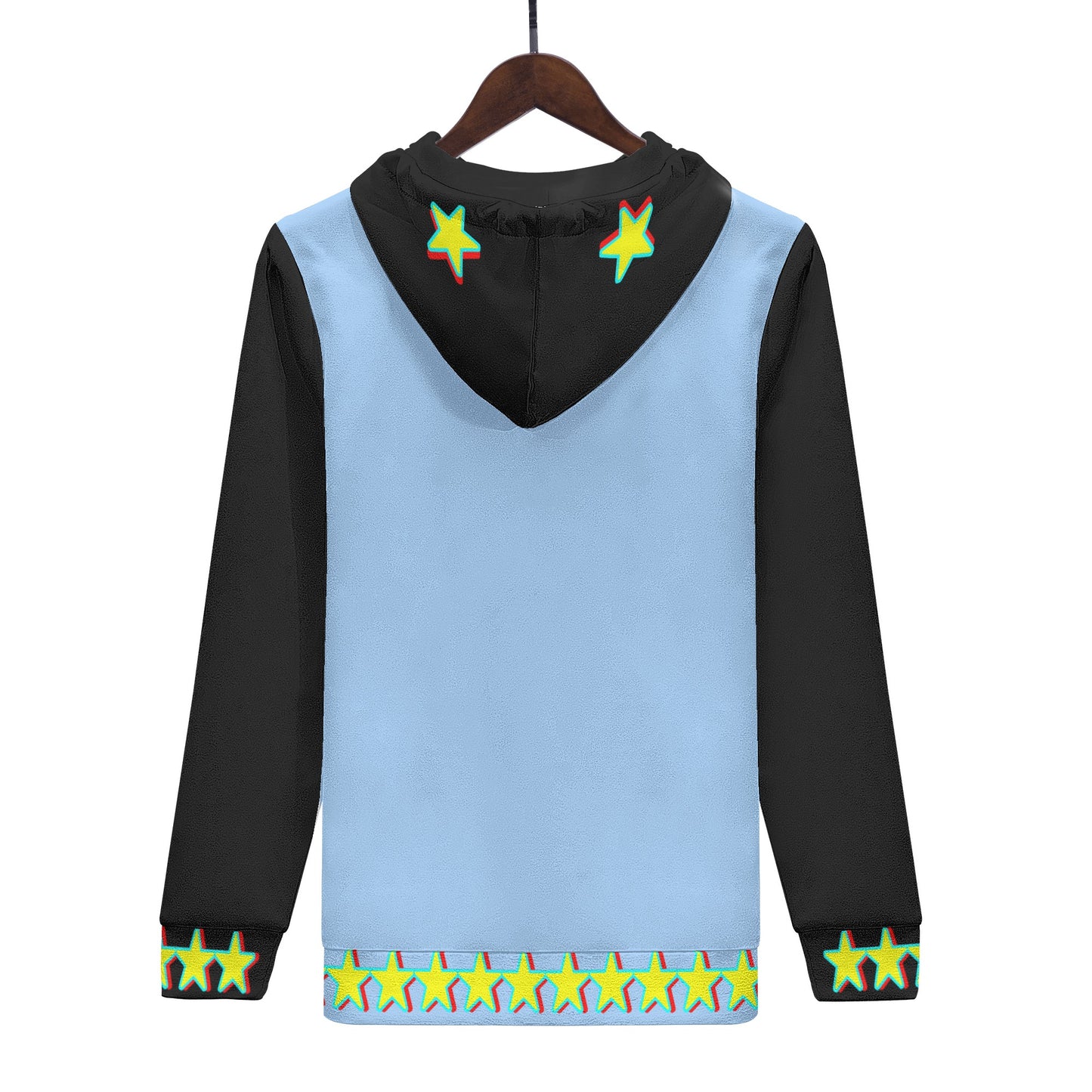 Star Gang Mens SkyBlue/Black Hoodie