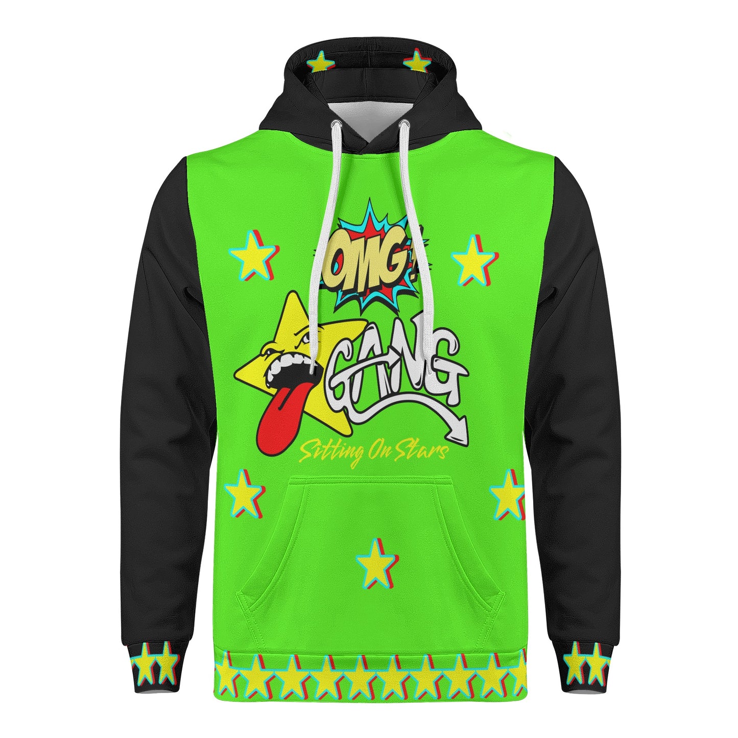 Star Gang Mens GooGreen/Black Hoodie