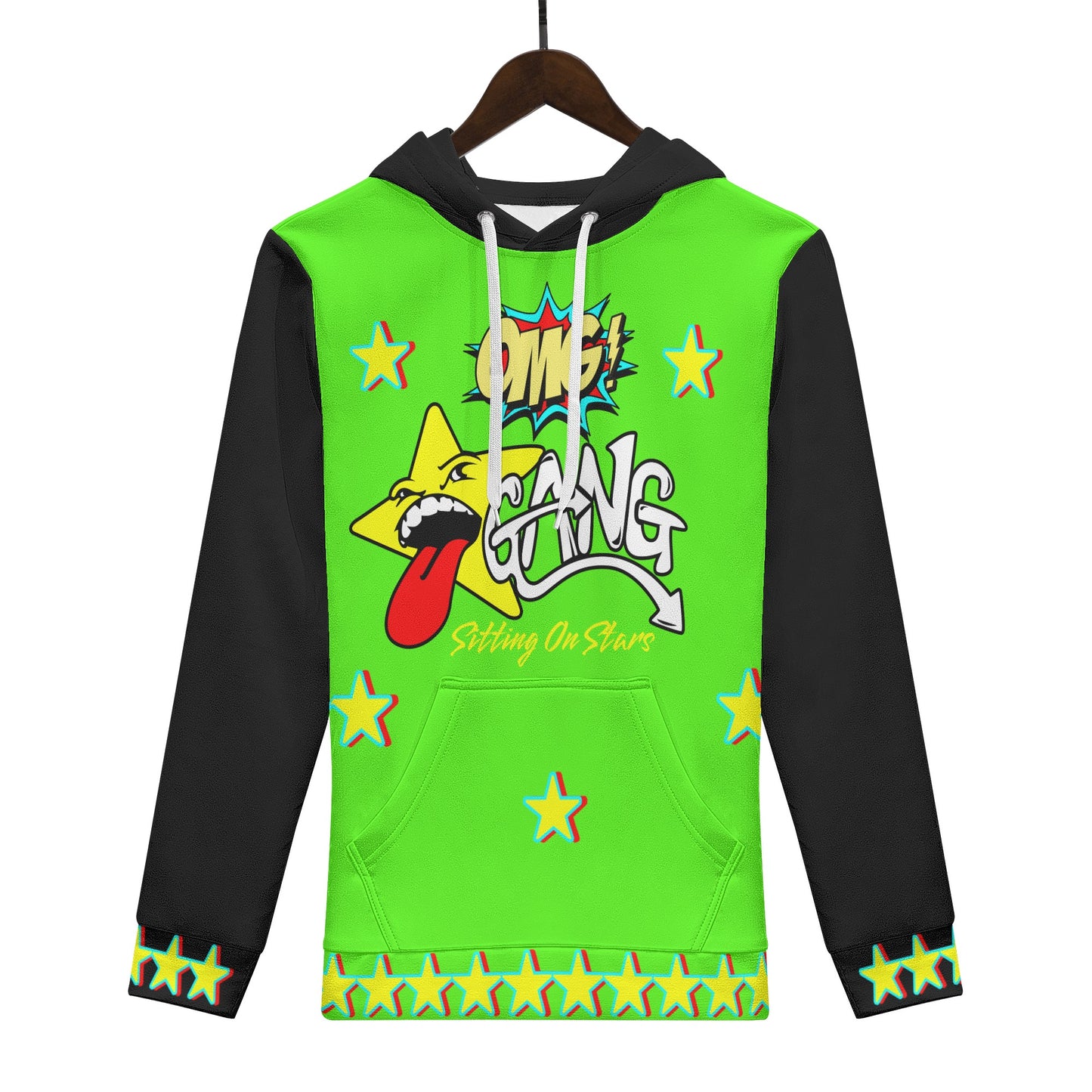 Star Gang Mens GooGreen/Black Hoodie