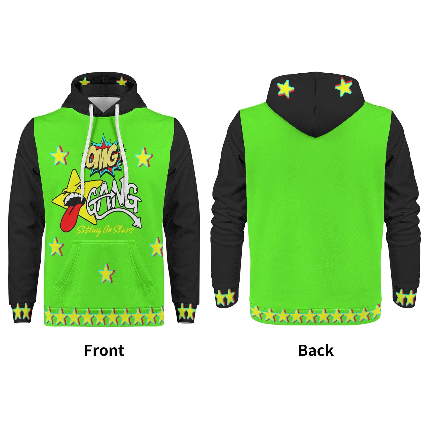 Star Gang Mens GooGreen/Black Hoodie