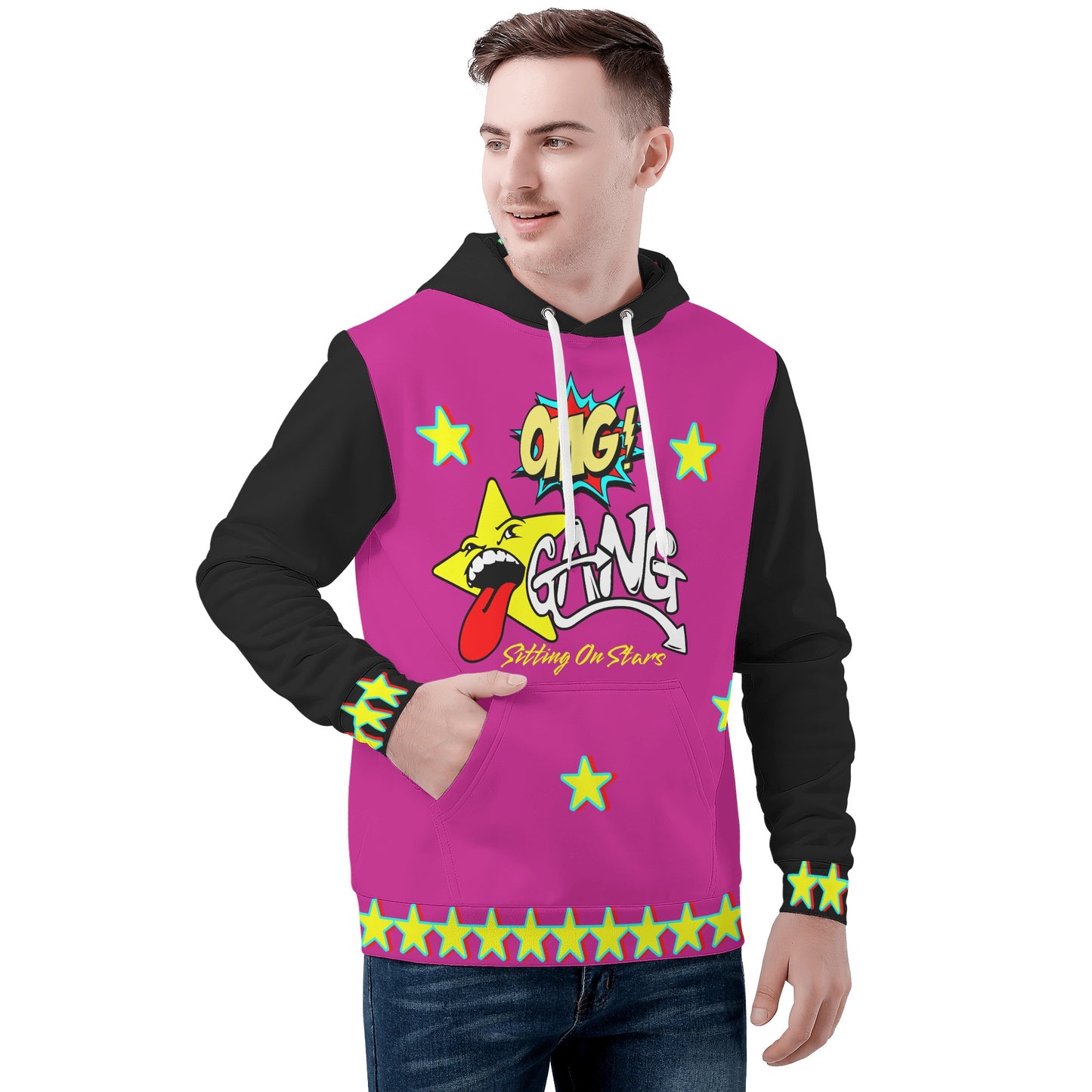 Star Gang Mens Purple/Black Hoodie