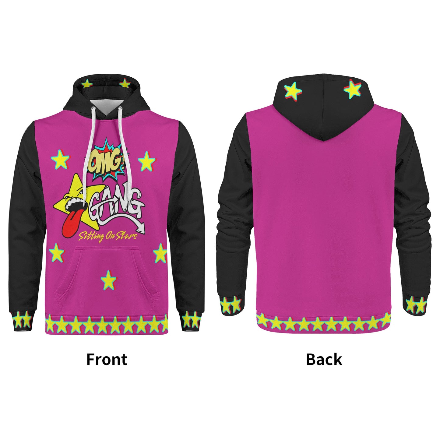 Star Gang Mens Purple/Black Hoodie