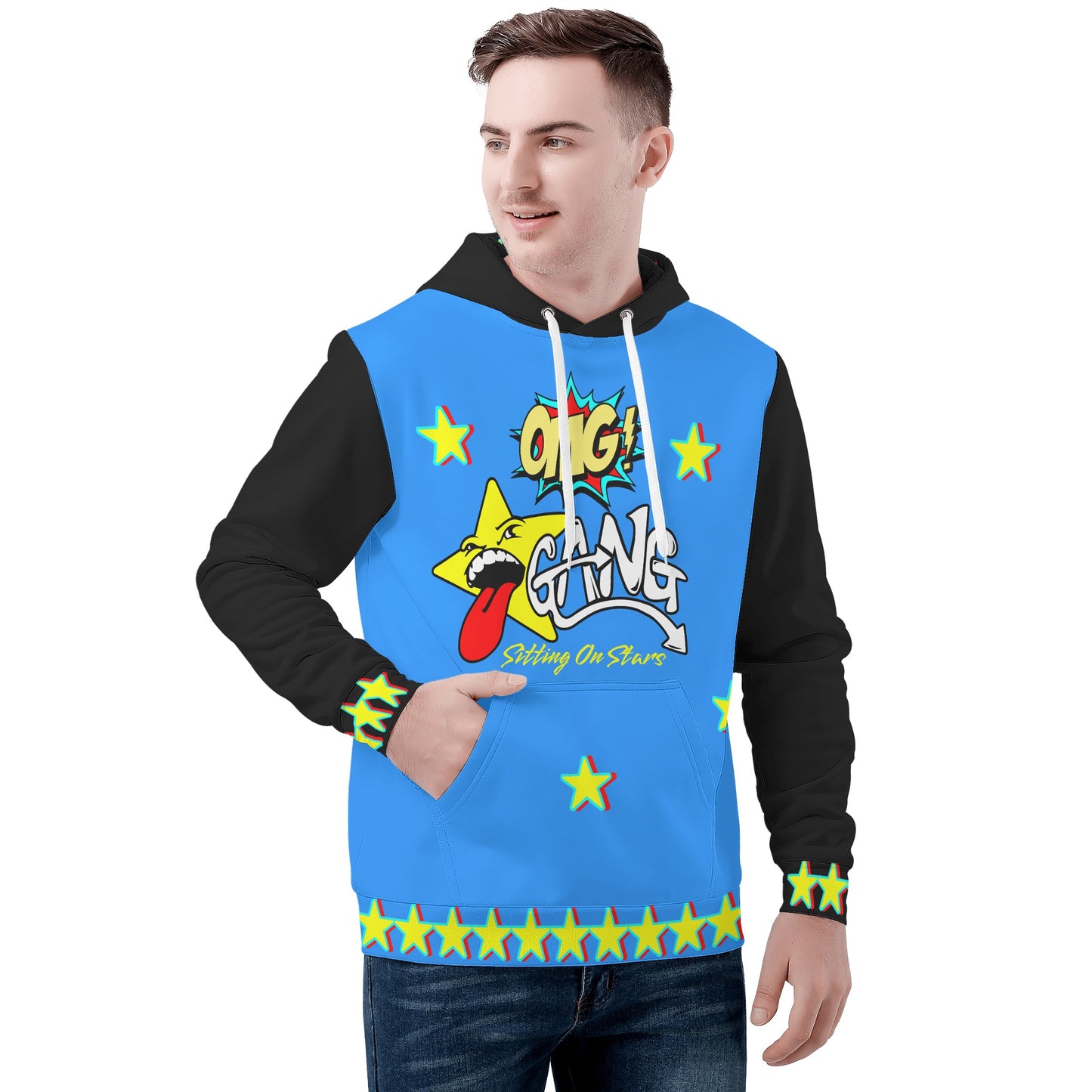 Star Gang Mens Blue/Black Hoodie