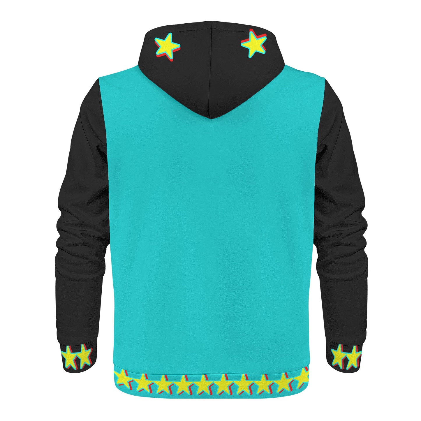 Star Gang Mens Turquoise/Black Hoodie