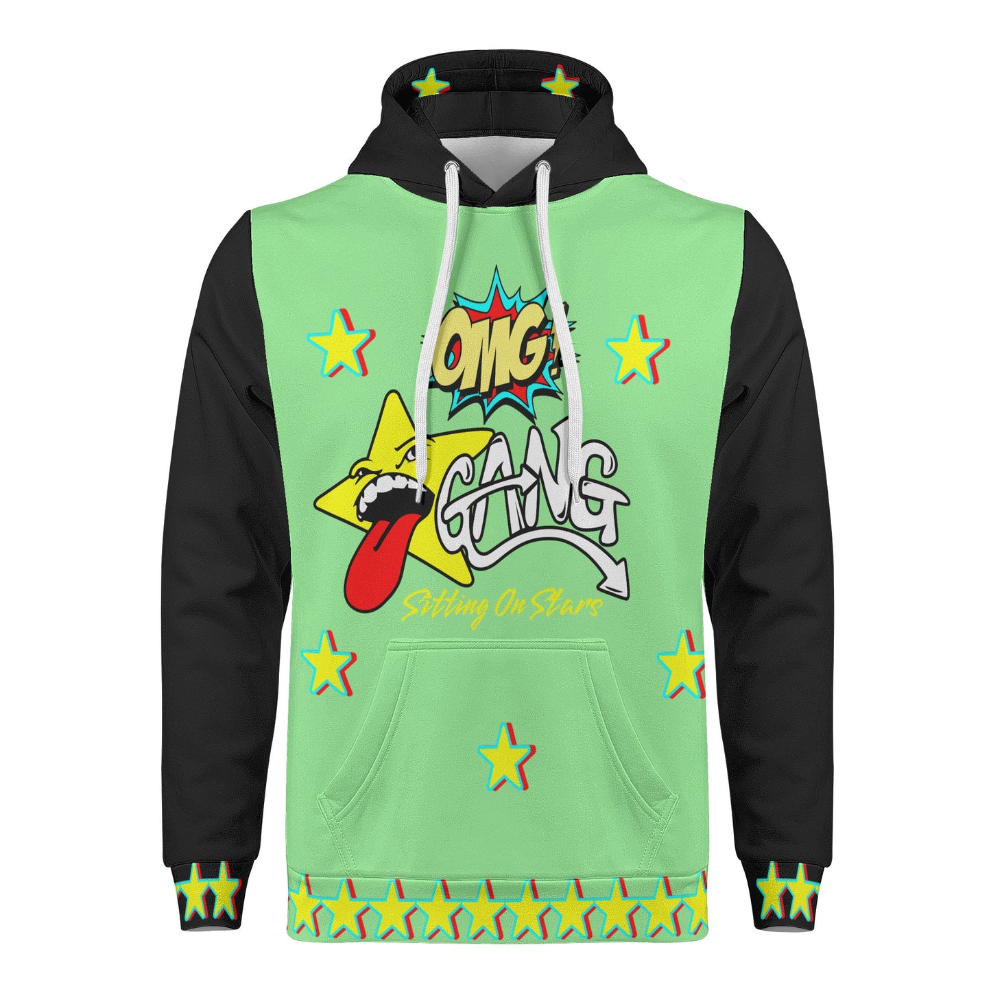 Star Gang Mens MintGreen/Black Hoodie