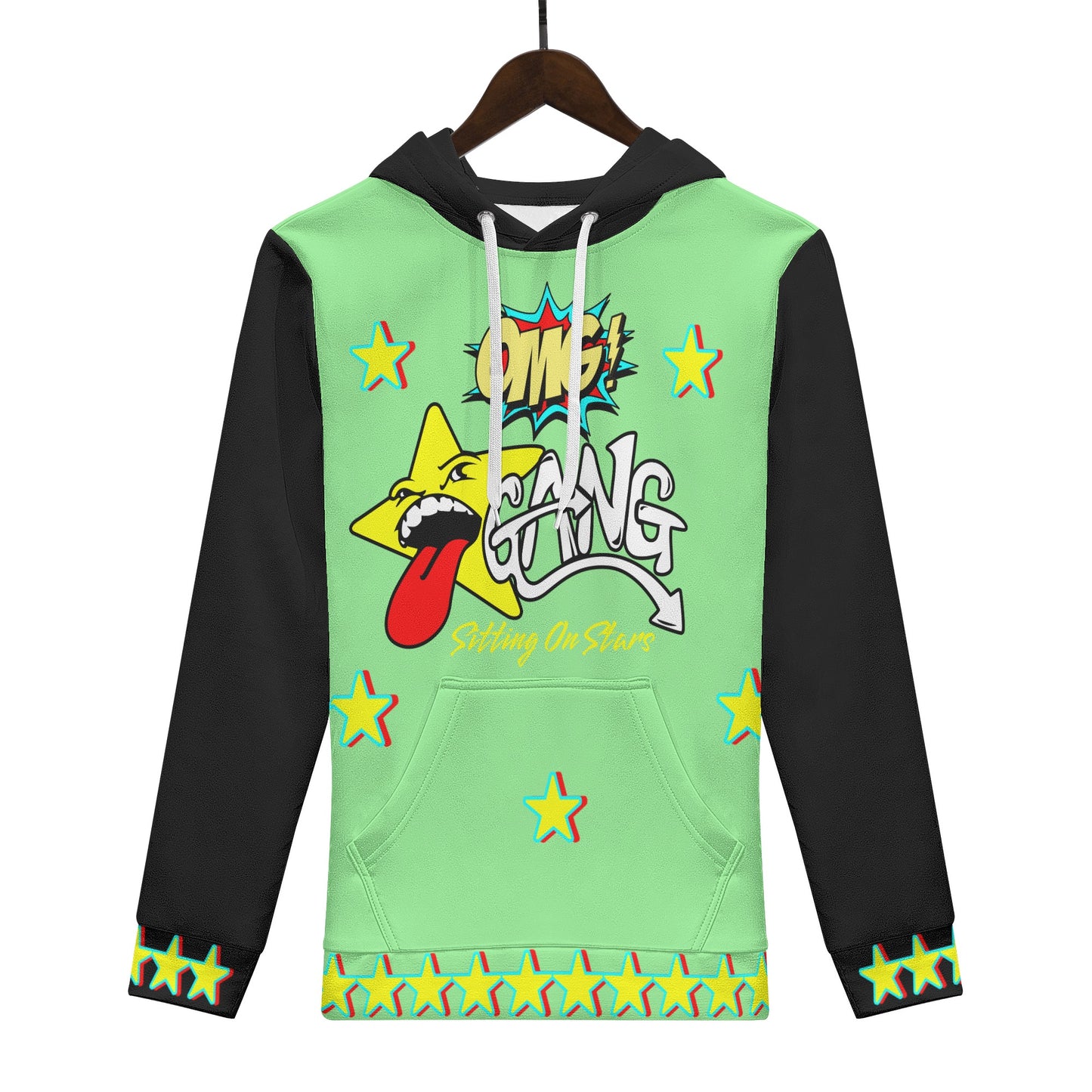 Star Gang Mens MintGreen/Black Hoodie