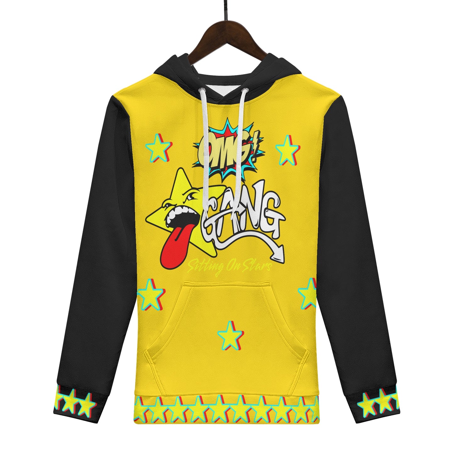 Star Gang Mens Gold/Black Hoodie