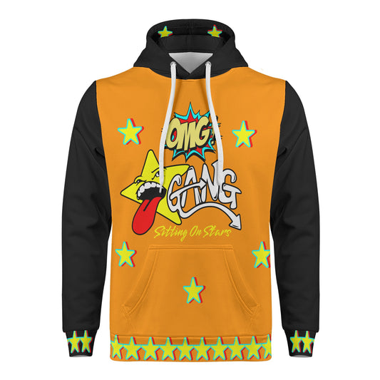 Star Gang Mens Orange/Black Hoodie