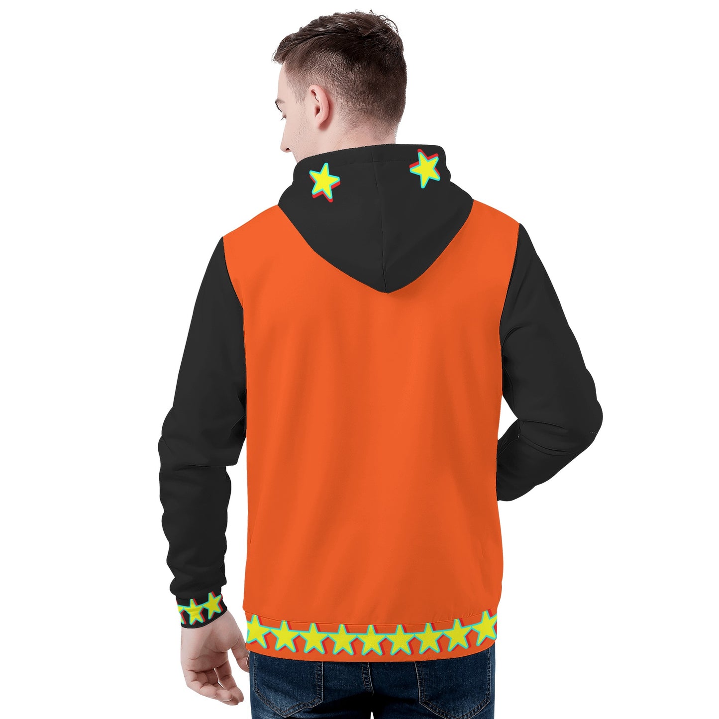 Star Gang Mens Dark Orange/Black Hoodie