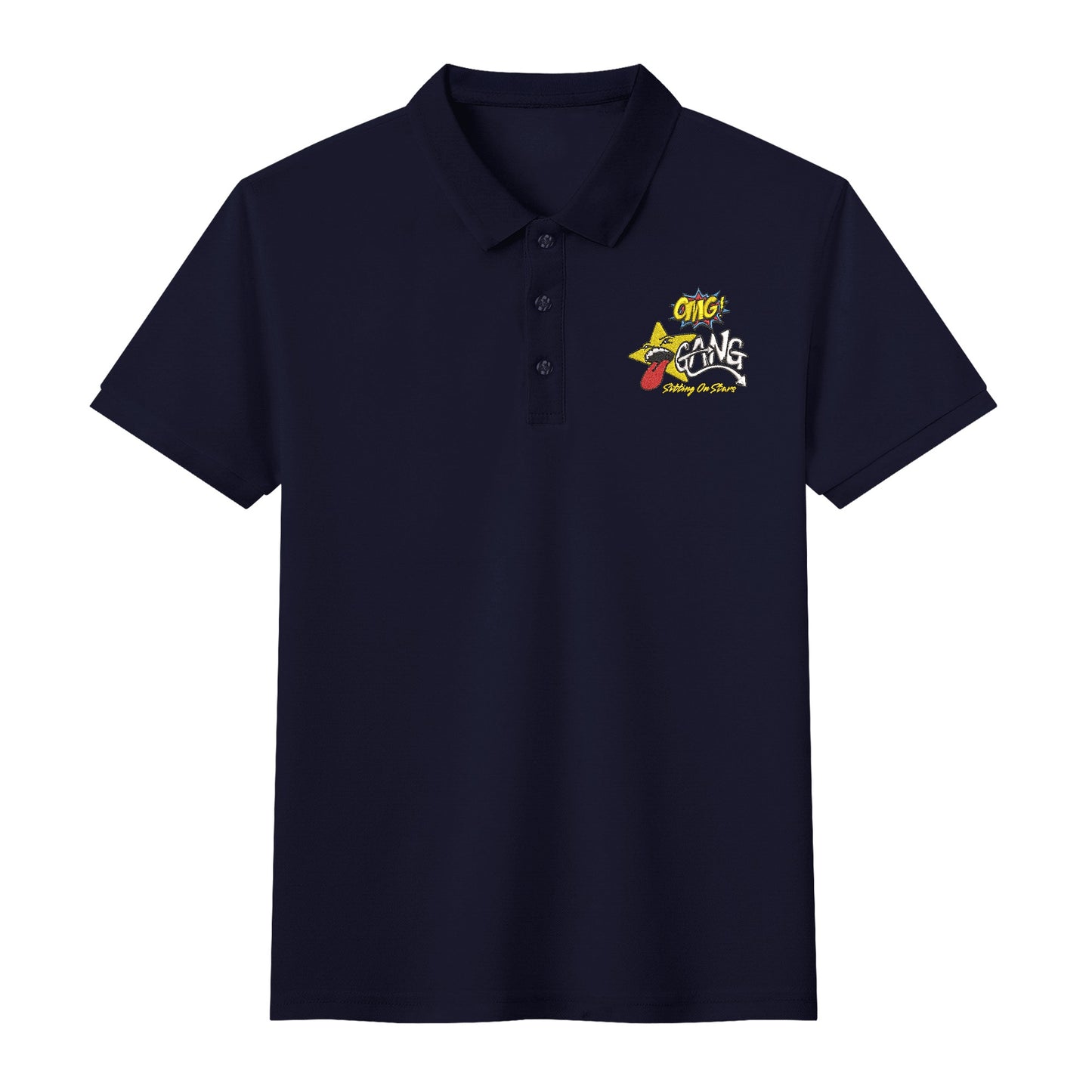 Star Gang Embroidered Unisex Cotton Polo Shirt