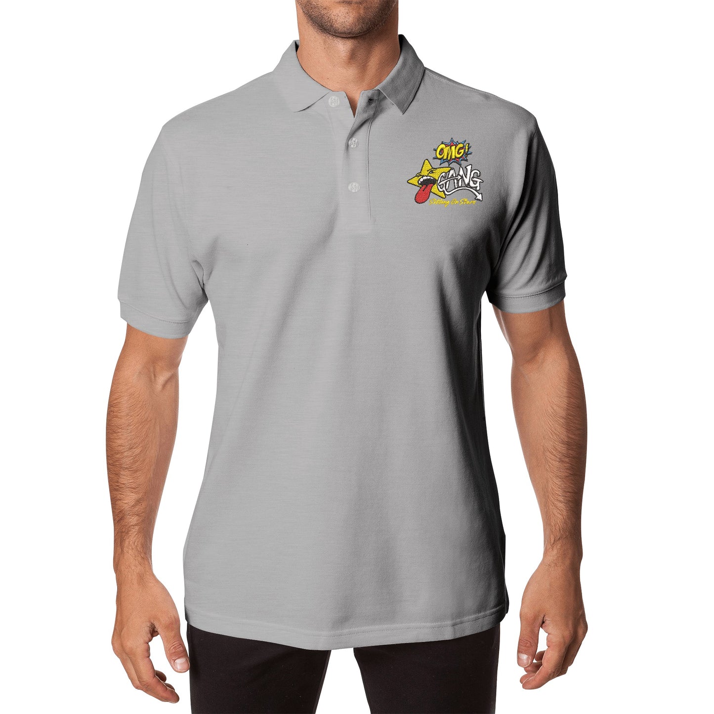 Star Gang Embroidered Unisex Cotton Polo Shirt