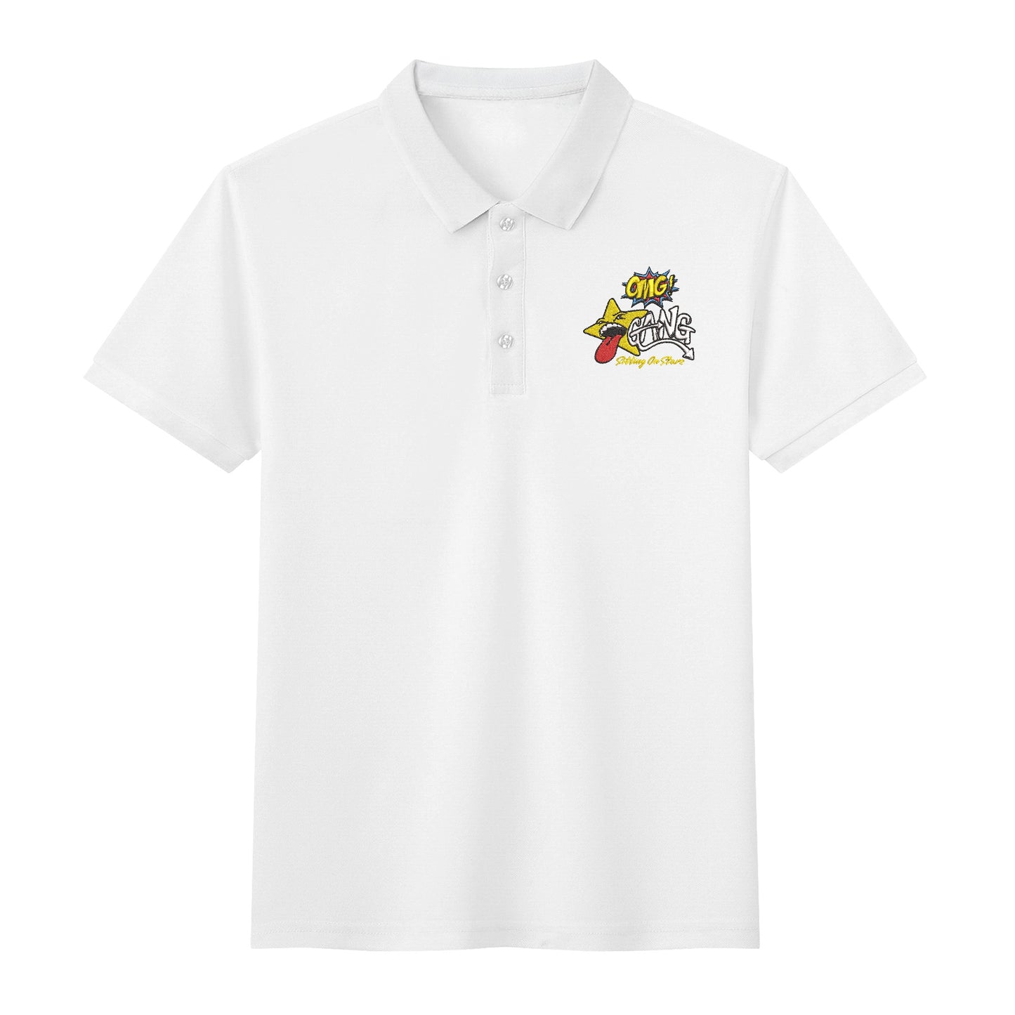 Star Gang Embroidered Unisex Cotton Polo Shirt