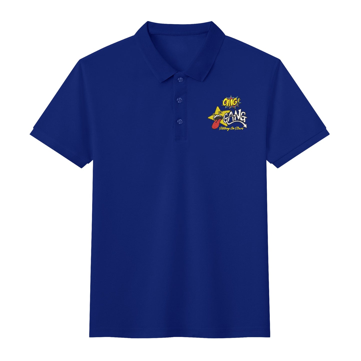 Star Gang Embroidered Unisex Cotton Polo Shirt